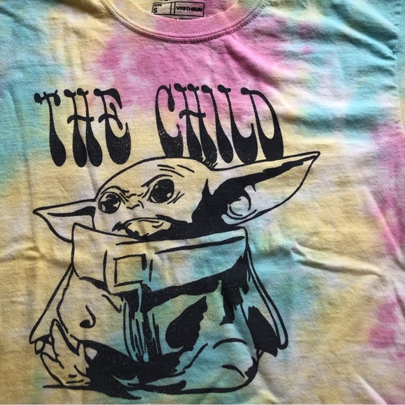 Star Wars Women’s Size S Tie-Dye T-Shirt Short Sleeves “The Child” Printed Tee - Picture 12 of 15